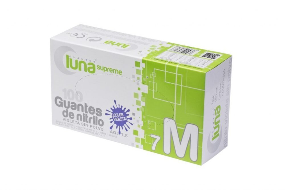 GUANTES NITRILO VIOLETA SIN POLVO TALLA M OMARE