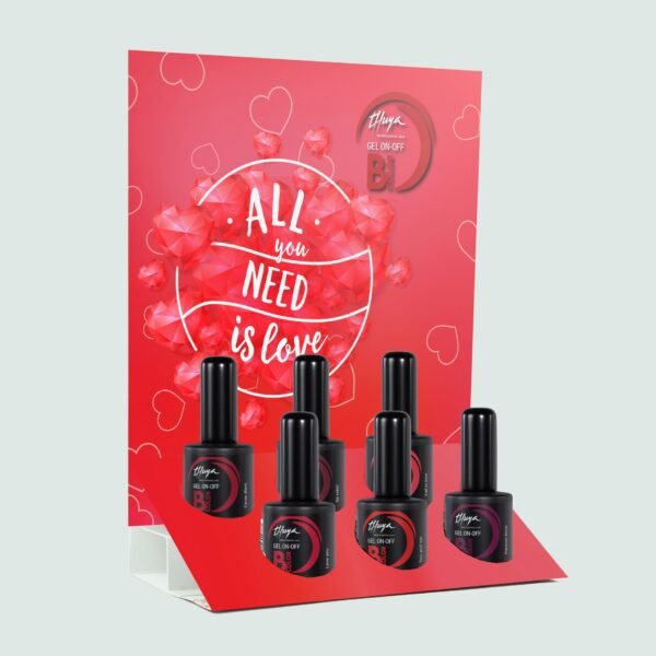EXPOSITOR GEL ON-OFF B COLOR ALL YOU NEED IS LOVE THUYA