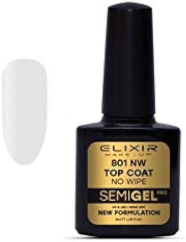 SEMI GEL TOP COAT NO WIPE 801 ELIXIR